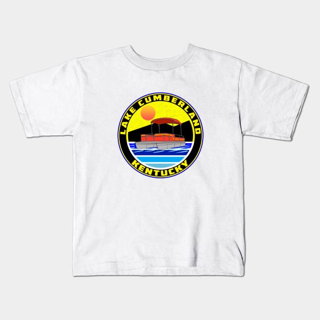 Lake Cumberland Kentucky Pontoon Boat Houseboat House Boat Kids T-Shirt by DD2019